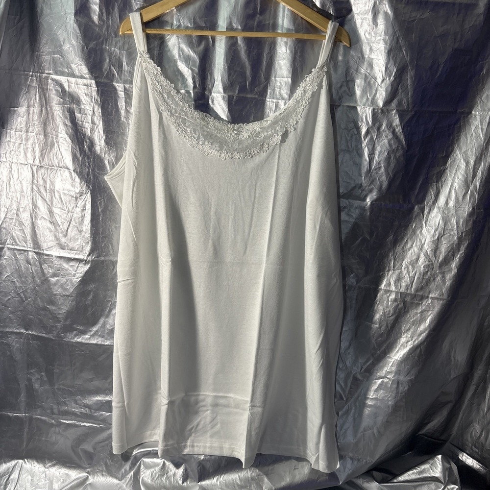 Avon White Cotton Lace Chemise Nightgown Lingerie Size‎ 3X Brand New - Picture 1 of 6